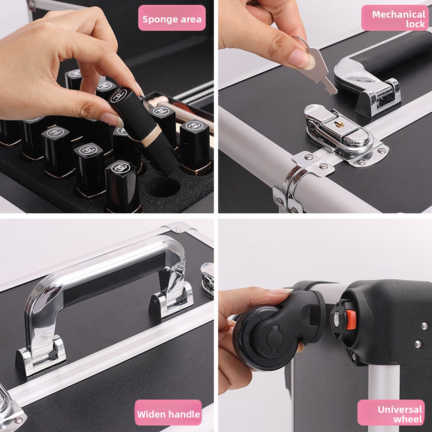 Rolling Makeup Case, Lockable  - Makeup 评论和价格