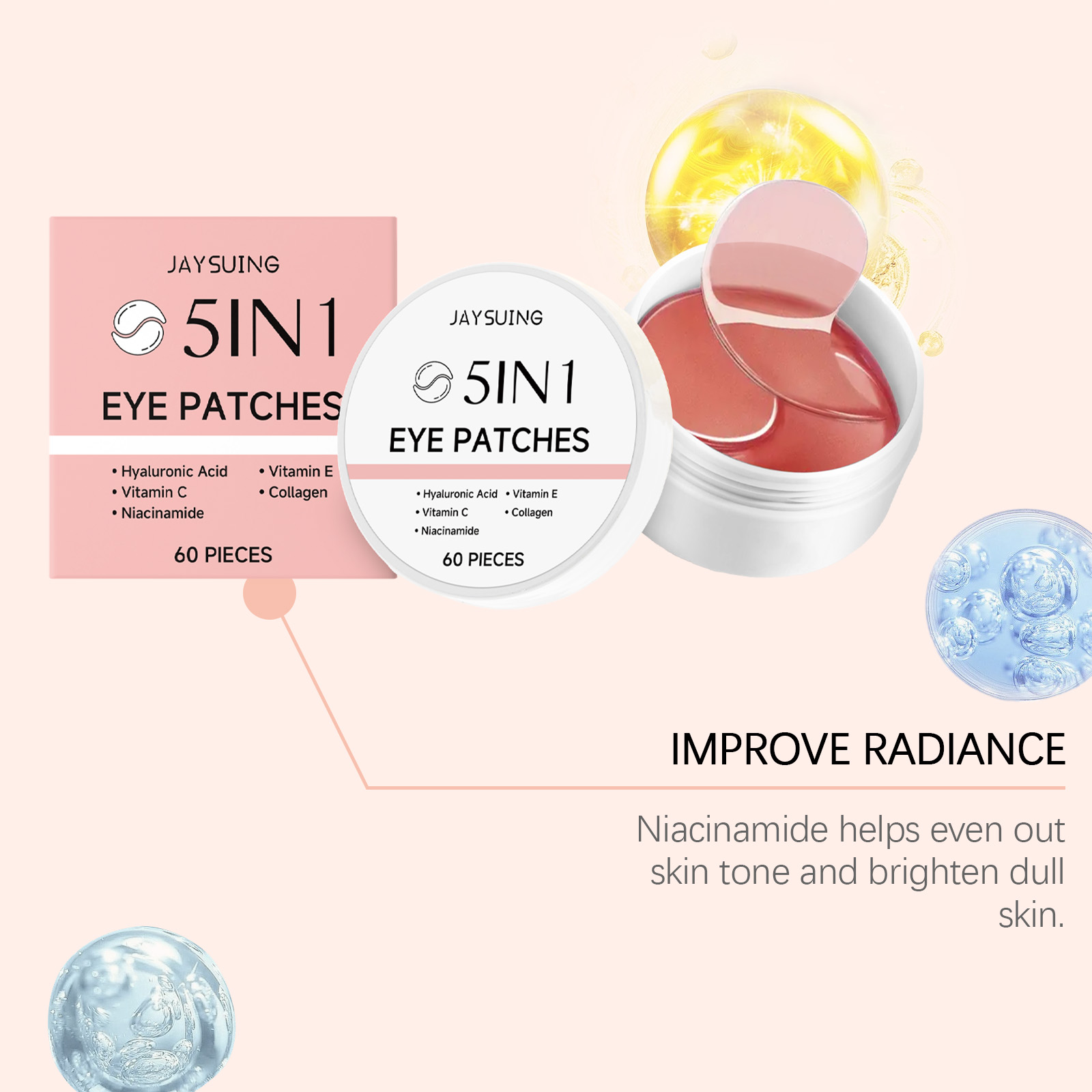 JAYSUING 5-in-1 Under Eye Patc - Hyaluronic Acid Facial Serum 评论和价格