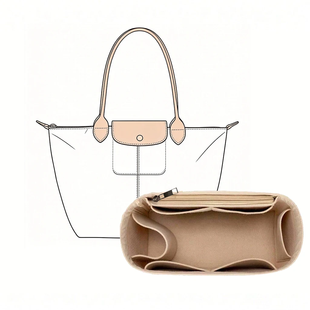 Bag Organizer Felt Purse Inser - Makeup 评论和价格