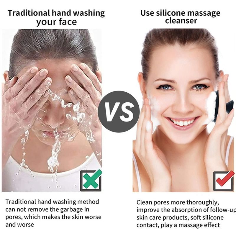TAIGH-2Pcs Silicone Face Scrub - Silicone Face Scrubber Electric 评论和价格