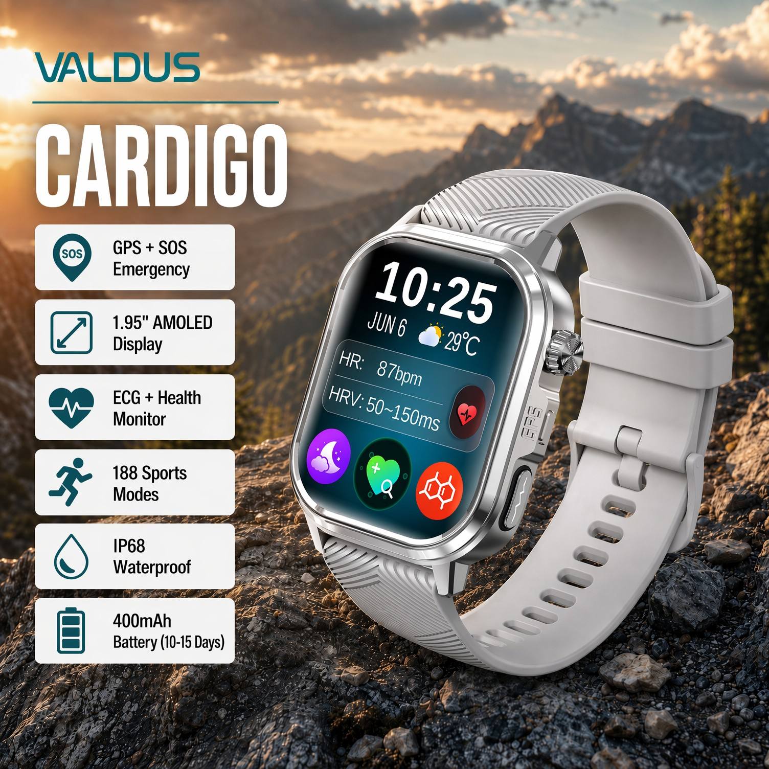 VALDUS CARDIGO Men Women ECG H - Health Monitors 评论和价格